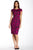 Muse - M2949M Printed Jewel Scuba Sheath Dress in Black and Pink