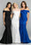 Dave & Johnny - Off Shoulder Lace Ornate Mermaid Gown 3377 - 1 pc Saphire Blue In Size 4 Available