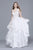 Shail K - 33906 Embellished V-neck Tulle A-line Dress In White