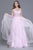 Shail K - 33906 Embellished V-neck Tulle A-line Dress In Pink
