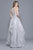 Shail K - 33906 Embellished V-neck Tulle A-line Dress In Silver