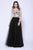 Shail K - 33908 Two Piece Lace Embroidered Prom Dress In Black