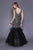 Shail K - 33910 Sleeveless Lace Embellished Tulle Mermaid Gown In Black