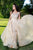 Shail K - 33913 Beaded Lace Embroidered Evening Gown In Neutral