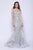 Shail K - 33918 Elegant Strapless Embellished Evening Gown In Silver