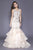 Shail K - 33919 Bateau Neck Embellished Mermaid Gown In Neutral