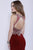 Shail K - 33923 Sparkling Jewel Embellished Evening Dress In Red