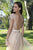 Shail K - 33924 Cap Sleeved Lace Fitted Gown with Overskirt In Neutral