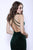 Shail K - 33929 Backless Long Velvet Sheath Gown In Green