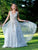 Shail K - 33934 Ornate Floral Applique A-line Gown In Silver