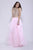 Shail K - 33935 Two Piece Halter Embellished Prom Dress In Pink
