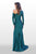 Shail K - 33937 Long Sleeve Spandex Trumpet Dress in Green