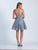 Dave & Johnny - 3393 Embellished Sweetheart A-line Dress in Silver