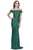 Shail K - 33944 Off-shoulder Spandex Trumpet Dress in Green
