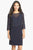 Patra - 13183 Embellished Popover Sheath Dress in Blue