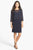 Patra - 13183 Embellished Popover Sheath Dress in Blue