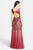 Adrianna Papell - 91897200 Sequined Mesh Cutout Trumpet Gown in Red