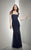 Mignon - Trailing Ornament Trumpet Gown VM1173 in Blue