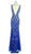 Ornate V-neck Fitted Evening Dress