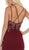 May Queen - MQ1633 Gilded Filigree High Slit Long Gown In Red