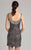 Lara Dresses - 33033 Sequined Fringed Sheath Cocktail Dress In Black