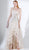 3403 Strapless Lattice Tulle Brode High Low Gown