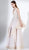 3404 Plunging V-Neck Asymmetrical Hemmed A-Line Gown