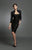 Daymor Couture - Metallic Interspersed Sheath Dress 1019 in Black