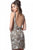 Jovani - 3414 Embellished Deep V-neck Sheath Dress In Gold and Silver