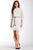 Sharagano - 4W4F164G5 Zigzag Textured Lace Sleeve Dress in White