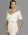 Daymor Couture - Ribbon-Accented Sheath Dress 331 in White