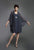 Daymor Couture - Bejeweled Sheath Dress with Shawl 101 in Gray