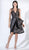 3416 Sleeveless V-Neck Draped Cocktail Dress