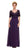 Nox Anabel - 5105 Short Sleeve Illusion Lace Bodice Gown in Purple
