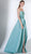 3417 Strapless Embroidered A-Line Gown with Slit