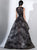 3420 Embellished Floral Applique V-neck Ballgown