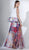 3422 Multi-Colored Tulle Organdy A-line Dress