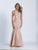 Dave & Johnny - 3424 Sleek Halter Mermaid Dress in Pink