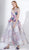 3426 Multi-Colored Brocade And Tulle A-line Dress