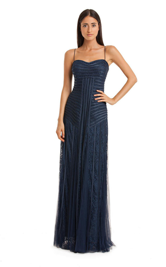 JS Collections - Lace Flutter Dress 864447 in Blue