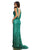 Cassandra Stone - 3434A Keyhole Cutout Halter Gown In Green