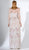 3434 Strapless Scalloped Neck Column Dress