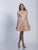 Dave & Johnny - 3436 Short V-neck A-line Dress in Pink