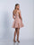 Dave & Johnny - 3436 Short V-neck A-line Dress in Pink