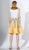 3436 Sleeveless Square Neckline Brocade Shift  Dress