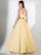 3439 Strapless Illusion Sweetheart Top A-line Gown