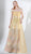 3442 Crystal Embellished Strapless A-line Dress