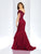 Clarisse - 3447 Off-Shoulder Taffeta Mermaid Gown in Red