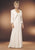 Daymor Couture - Embellished Stripes Sheath Dress 7132 in White