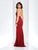 Clarisse  - Embellished Halter Strappy Back Sheath Dress 3449 In Red